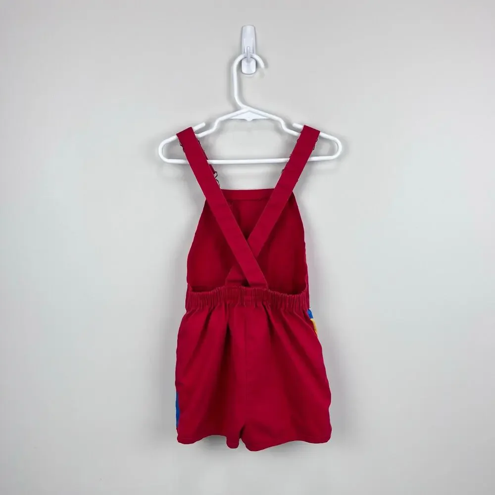 Vintage OshKosh B'gosh Color Block Shortalls 7 USA